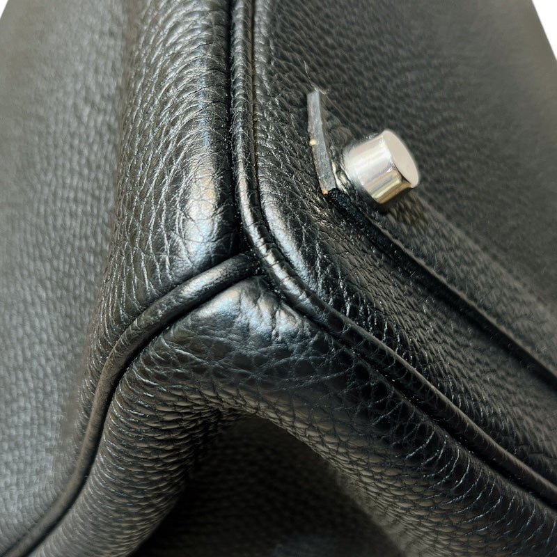 エルメス HERMES オータクロア32 □J刻（2006年製） ブラック シルバー金具 トゴ レディース ハンドバッグ
