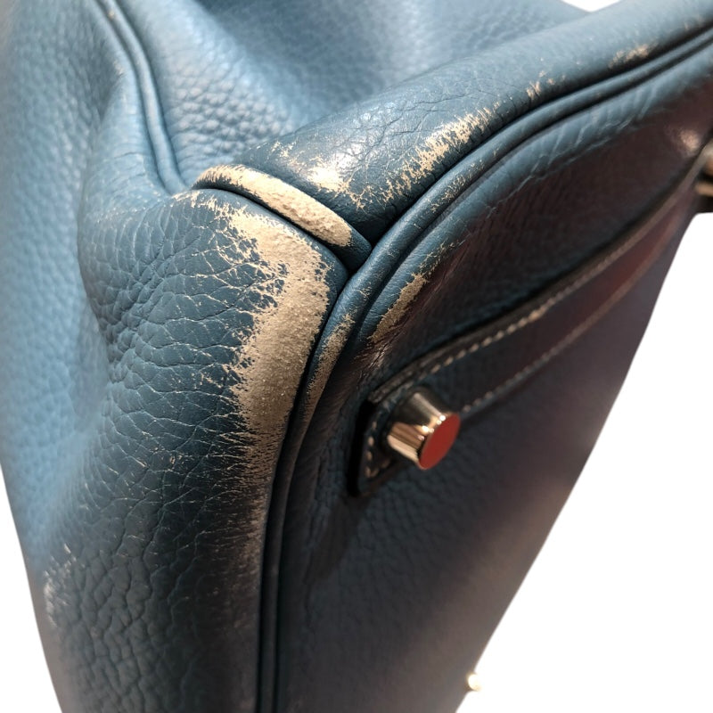 エルメス HERMES バーキン35 □K刻 ブルージーン シルバー金具 トリヨン レディース ハンドバッグ
