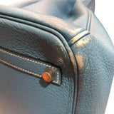 エルメス HERMES バーキン35 □K刻 ブルージーン シルバー金具 トリヨン レディース ハンドバッグ