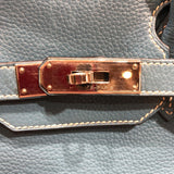 エルメス HERMES バーキン35 □K刻 ブルージーン シルバー金具 トリヨン レディース ハンドバッグ