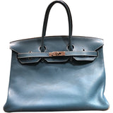 エルメス HERMES バーキン35 □K刻 ブルージーン シルバー金具 トリヨン レディース ハンドバッグ