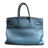 エルメス HERMES バーキン35 □K刻 ブルージーン シルバー金具 トリヨン レディース ハンドバッグ