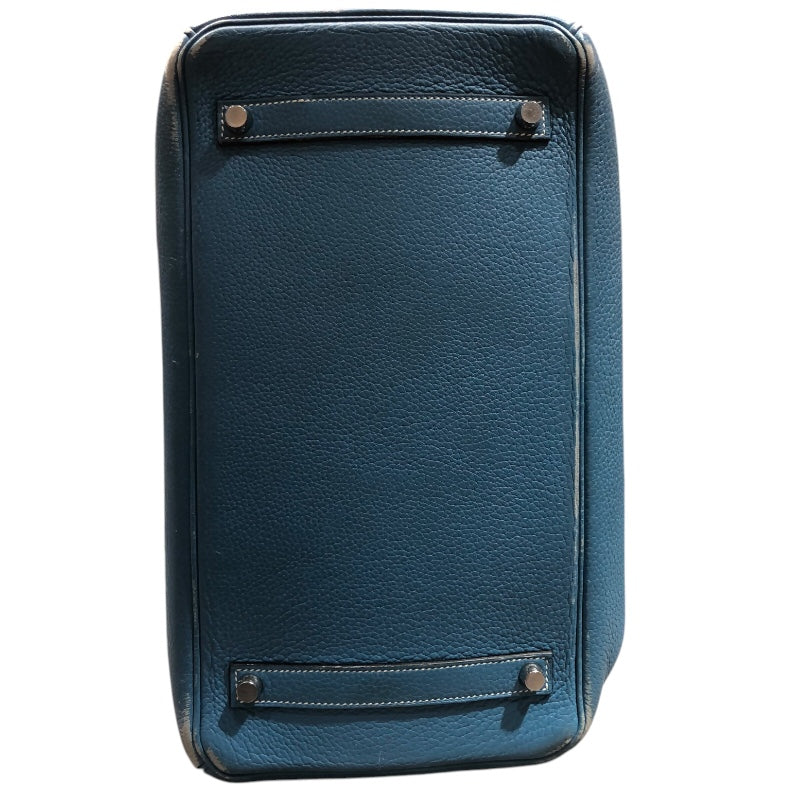 エルメス HERMES バーキン35 □K刻 ブルージーン シルバー金具 トリヨン レディース ハンドバッグ
