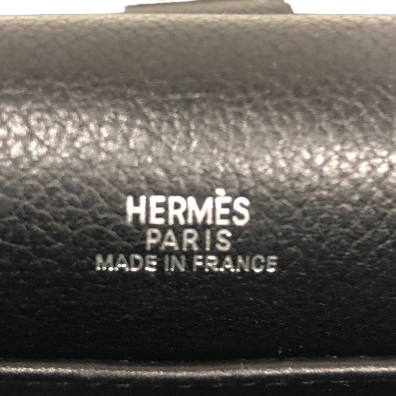 エルメス HERMES ポシェットケリー □H刻 ブラック シルバー金具 エバーカラー レディース ハンドバッグ