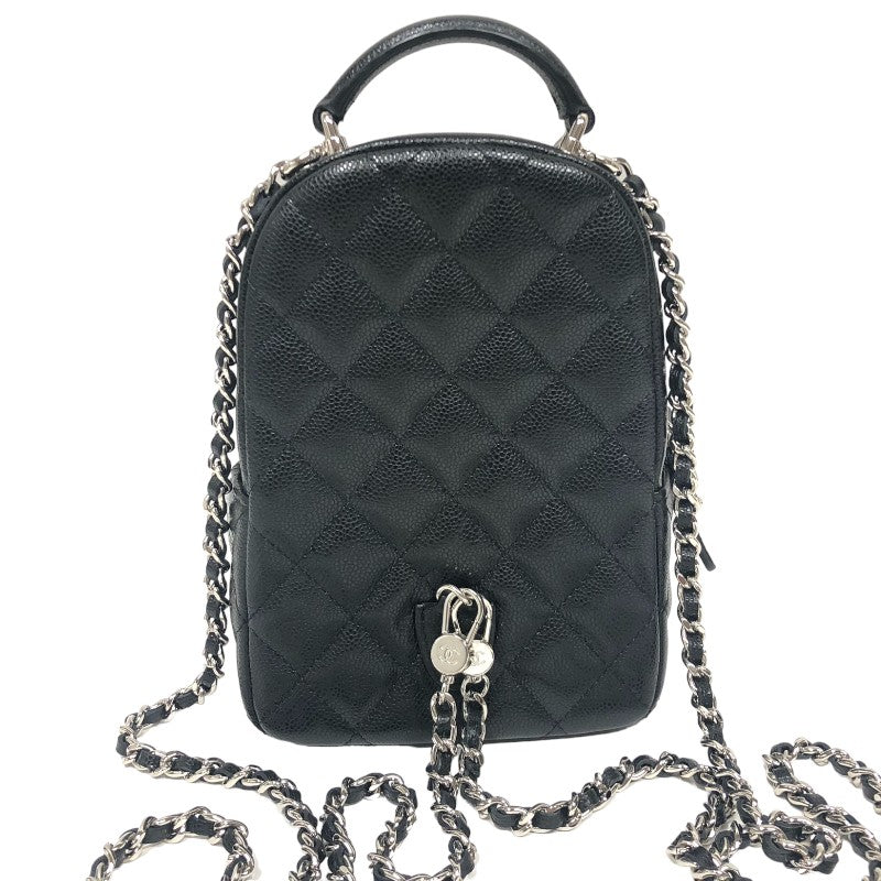 シャネル CHANEL タイムレスクラシック ミニリュック AP3753 ブラック シルバー金具 キャビアスキン レディース