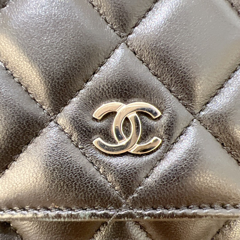 シャネル CHANEL マトラッセ チェーンウォレット AP0250  ブラック/SV金具 ラムスキン レディース ショルダーバッグ