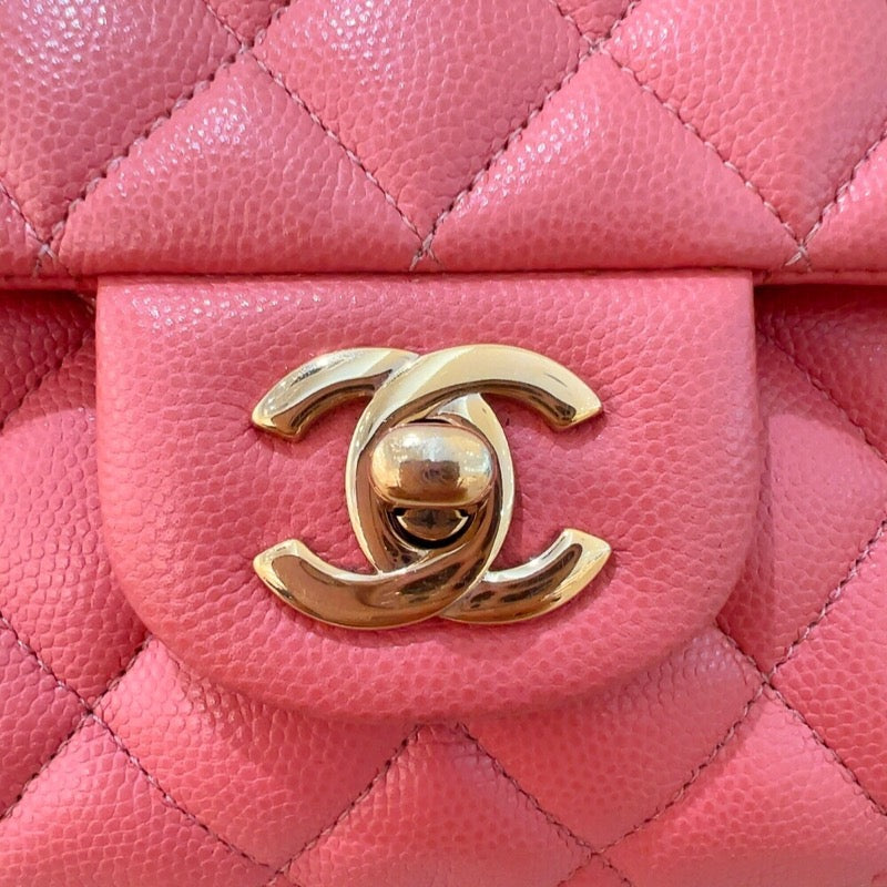 シャネル CHANEL マトラッセ25 A01112  ピンク/GD金具 キャビアスキン レディース ショルダーバッグ