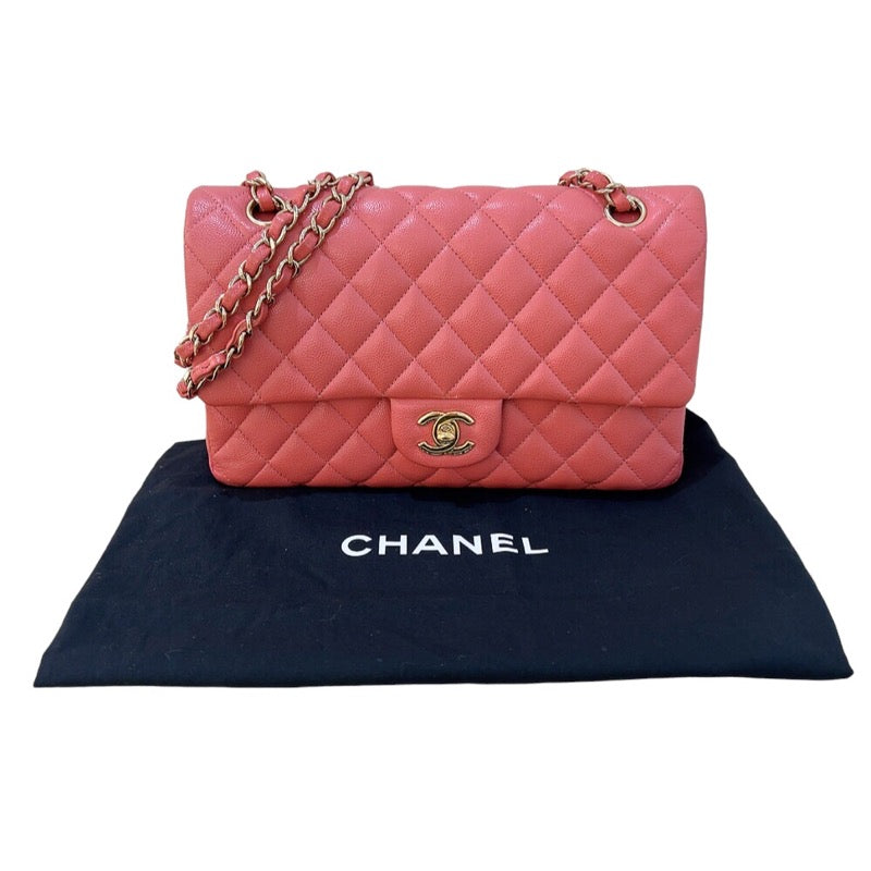 シャネル CHANEL マトラッセ25 A01112  ピンク/GD金具 キャビアスキン レディース ショルダーバッグ