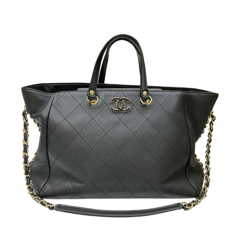 シャネル マトラッセ PST グレインカーフトートバッグ シャネル CHANEL マトラッセ 2wayトートバッグ 27番台 ブラック