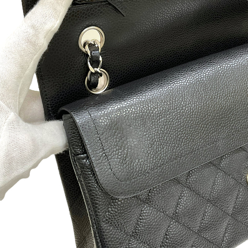 シャネル CHANEL マトラッセ25 チェーンショルダーバッグ A01112 28番台 ブラック シルバー金具 キャビアスキン レディース