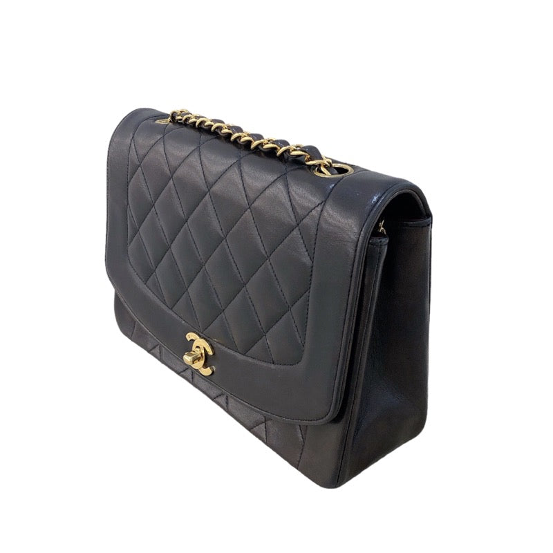 シャネル CHANEL ダイアナ25 A01165 ブラック/GD金具 ラムスキン レディース ショルダーバッグ