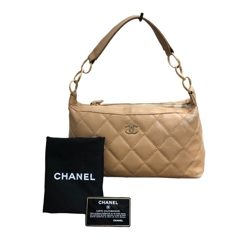 シャネル CHANEL ワイルドステッチワンショルダー カーフ レディース ショルダーバッグ