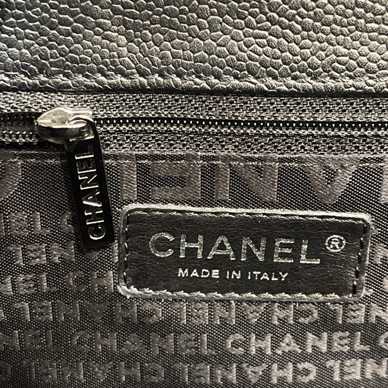 シャネル CHANEL 2.55ハンドバッグ A29904 ブラック/シルバー キャビア レディース ハンドバッグ