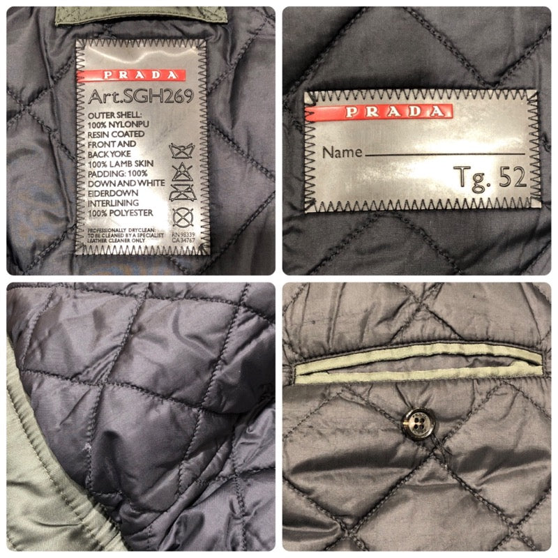 プラダスポーツ PRADA SPORT ダウンジャケット サイズ46 S - 黒 メンズ 
