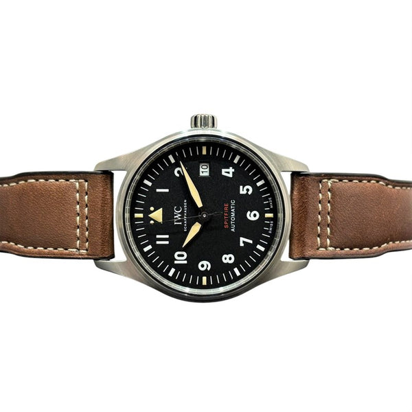 インターナショナルウォッチカンパニー IWC パイロットウォッチ　オートマティック　スピットファ SS×革 自動巻き メンズ 腕時計