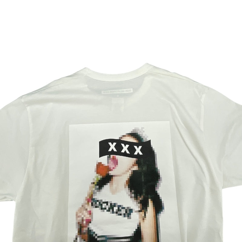 GOD SELECTION XXX モザイクプリントTシャツ GX-S18-1101-038 ホワイト コットン メンズ 半袖Ｔシャツ