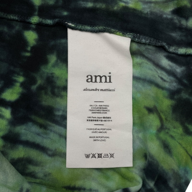アミアレクサンドルマテュッシ AMI Alexandre Mattiussi タイダイプリントTシャツ グリーン コットン メンズ 半袖Ｔシャツ