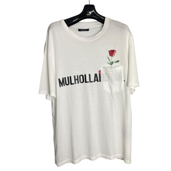 CHRISTIAN DADA　ローズプリントTシャツ ホワイト コットン メンズ 半袖Ｔシャツ