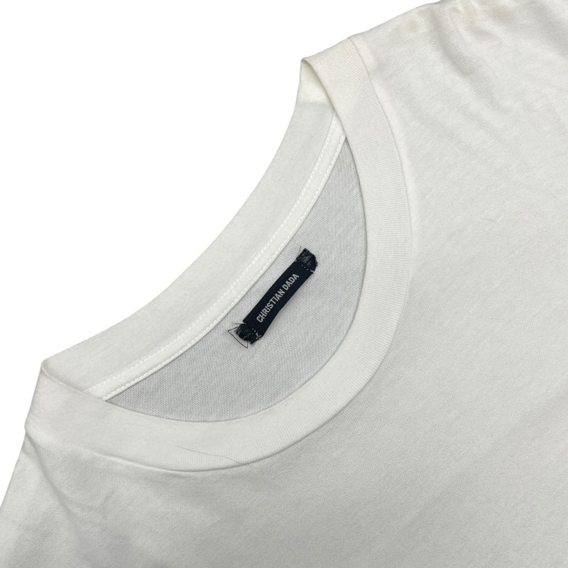 CHRISTIAN DADA　ローズプリントTシャツ ホワイト コットン メンズ 半袖Ｔシャツ