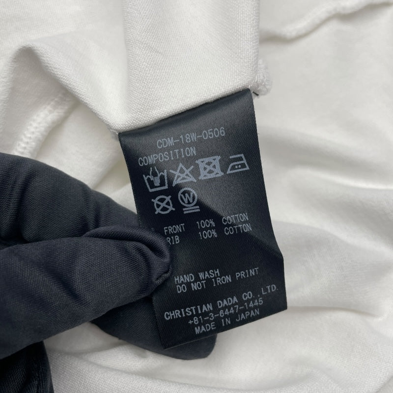 CHRISTIAN DADA　ローズプリントTシャツ ホワイト コットン メンズ 半袖Ｔシャツ