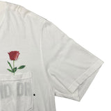 CHRISTIAN DADA　ローズプリントTシャツ ホワイト コットン メンズ 半袖Ｔシャツ
