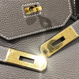 エルメス HERMES バーキン35 D刻 エトゥープ　ゴールド金具  トゴ レディース ハンドバッグ