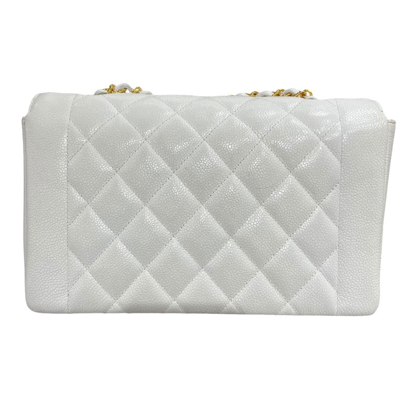シャネル CHANEL ダイアナ チェーンショルダー 3番台 ホワイト