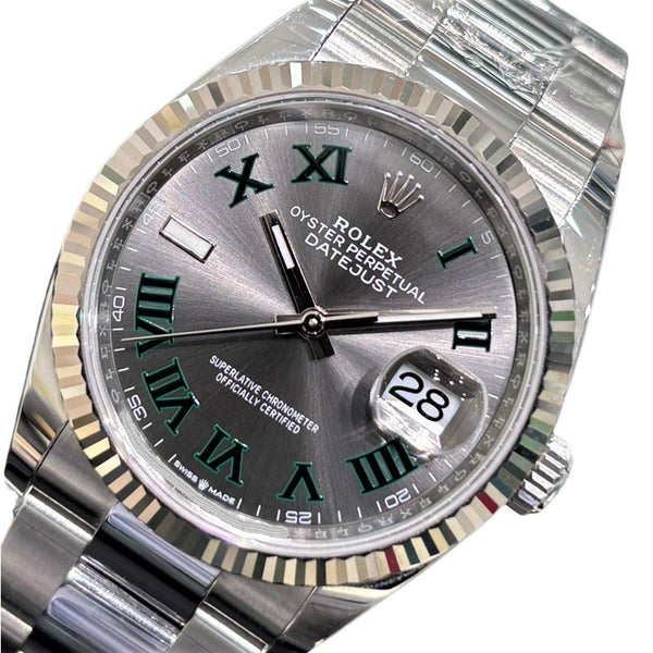 ロレックス ROLEX デイトジャスト36 126234 スレート K18ホワイトゴールド ステンレススチール ユニセックス 腕時計