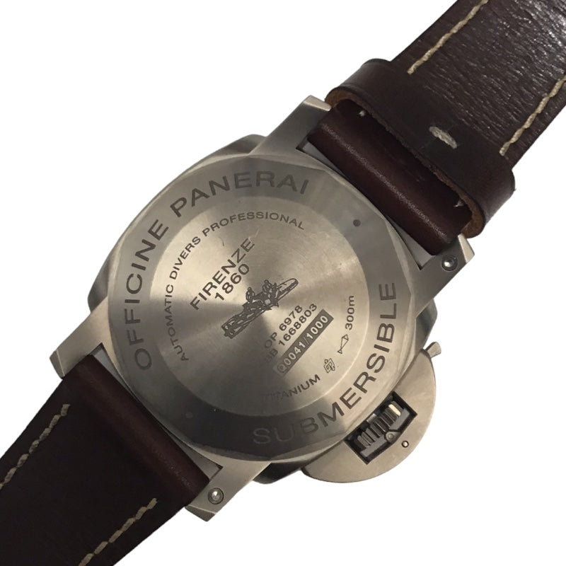 パネライ PANERAI ルミノール 1950 レフトハンド サブマーシブル PAM00569 ブラック チタン メンズ 腕時計