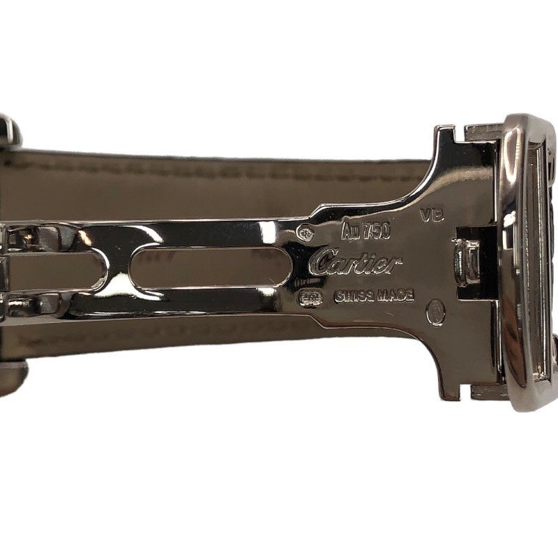 カルティエ Cartier トーチュ マルチタイムゾーン W1580050 シルバー K18WG/革ベルト 自動巻き メンズ 腕時計