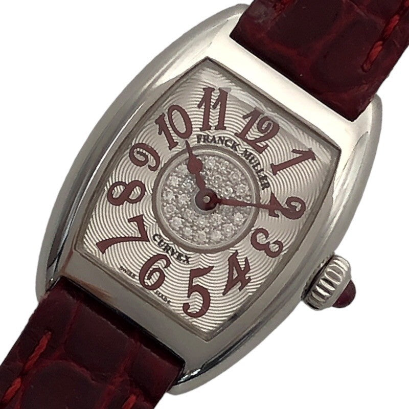 フランク・ミュラー FRANCK MULLER トノウカーベックス レディース プティ パスティーユ 2500QZ1P シルバー SS/革ベルト クオーツ レディース 腕時計