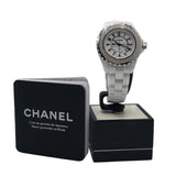 シャネル CHANEL J12 33ｍｍ ダイヤベゼル h0969 セラミック レディース 腕時計