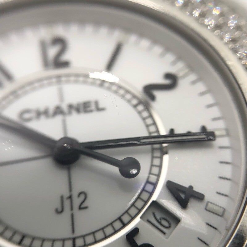 シャネル CHANEL J12 33ｍｍ ダイヤベゼル h0969 セラミック レディース 腕時計