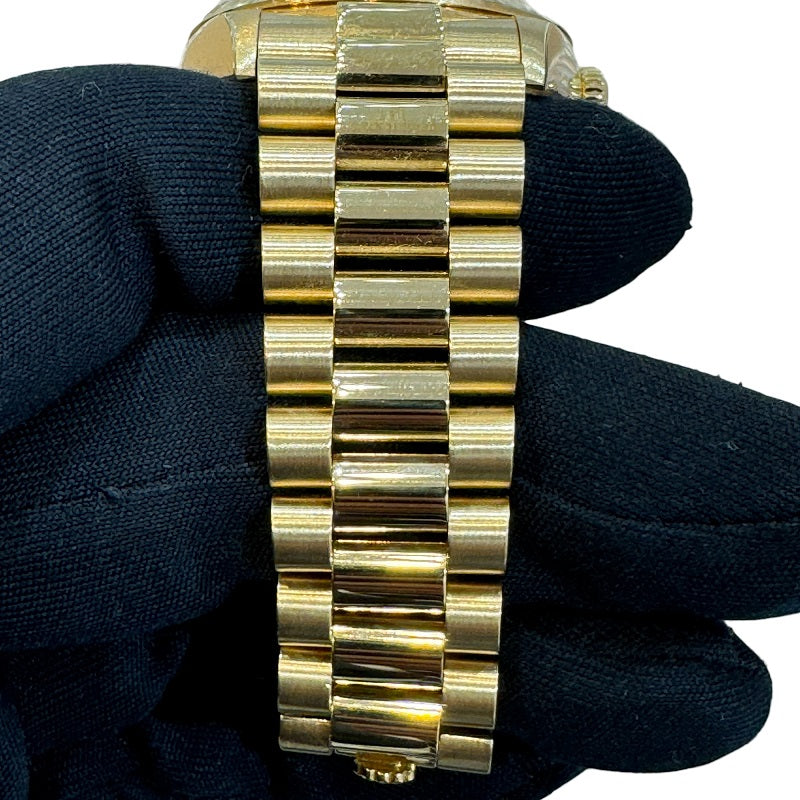 ロレックス ROLEX デイデイト サークルダイヤ 10Pサファイア 18038LS ゴールド K18YG 自動巻き メンズ 腕時計