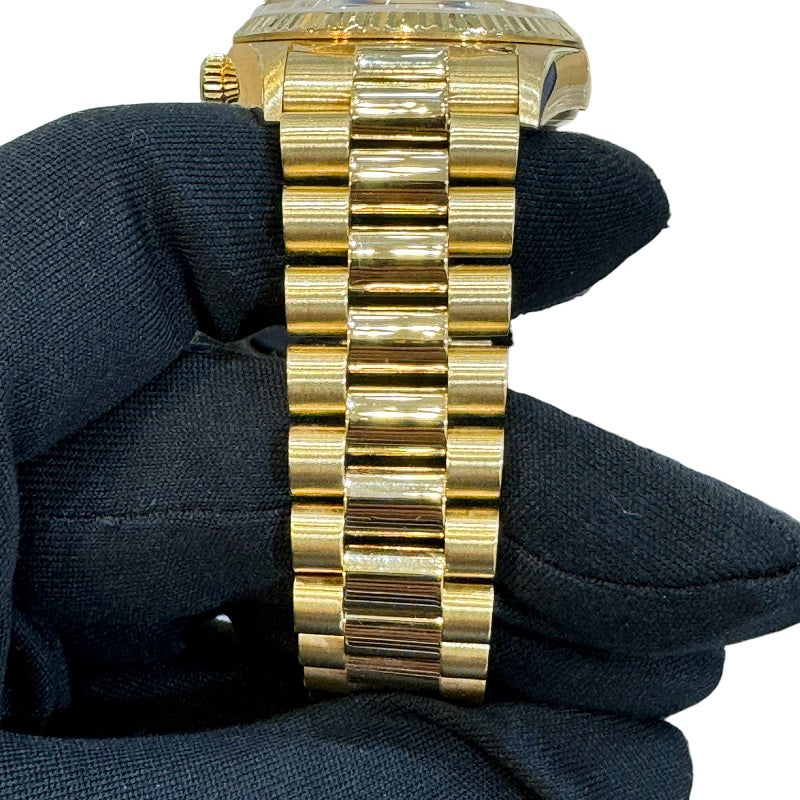 ロレックス ROLEX デイデイト サークルダイヤ 10Pサファイア 18038LS ゴールド K18YG 自動巻き メンズ 腕時計