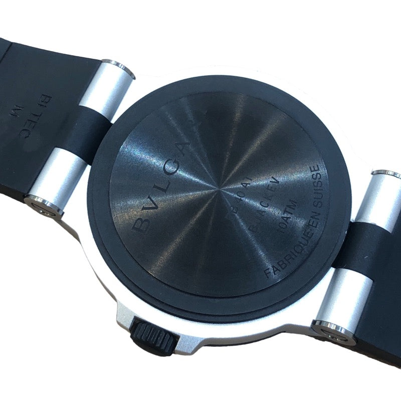 <Saka>ブルガリ BB40AT アルミニウム デイトラバーウォッチ時計 ブルガリ BVLGARI アルミニウム BB40AT ブラック アルミニウム