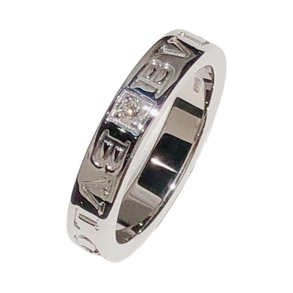 ブルガリ BVLGARI ダブルロゴリング K18ホワイトゴールド ジュエリー