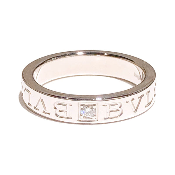 ブルガリ BVLGARI ダブルロゴリング K18ホワイトゴールド ジュエリー