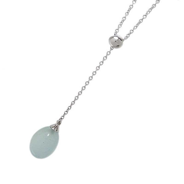 ティファニー TIFFANY＆CO レインボードロップ アクアマリン ネックレス K18WG ジュエリー | 中古ブランドリユースショップ  OKURA(おお蔵)