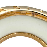ブルガリ BVLGARI ビーゼロワン ダイヤリング 4バンド(M) AN857030 #57(約16号) K18PG/ホワイトセラミック ダイヤモンド ジュエリー