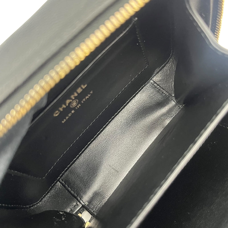 シャネル CHANEL CCフィグリー ミニバニティ A84452 ブラック ゴールド金具 キャビア レディース ショルダーバッグ