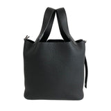 エルメス HERMES ピコタンロックPM Ｗ刻印 ブラック シルバー金具  トリヨンクレマンス レディース ハンドバッグ