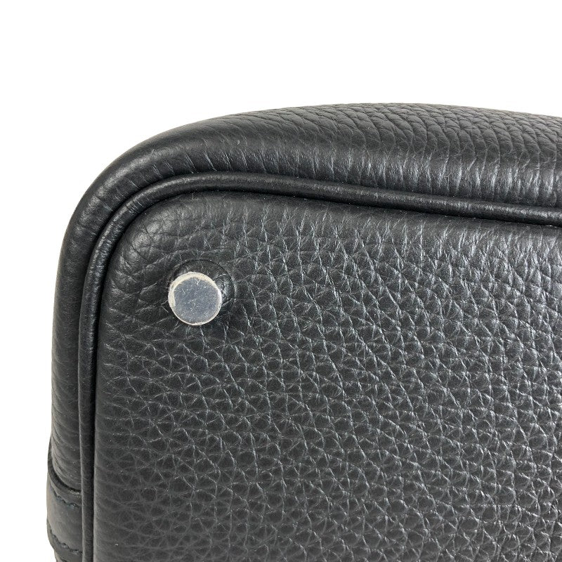 エルメス HERMES ピコタンロックPM Ｗ刻印 ブラック シルバー金具  トリヨンクレマンス レディース ハンドバッグ