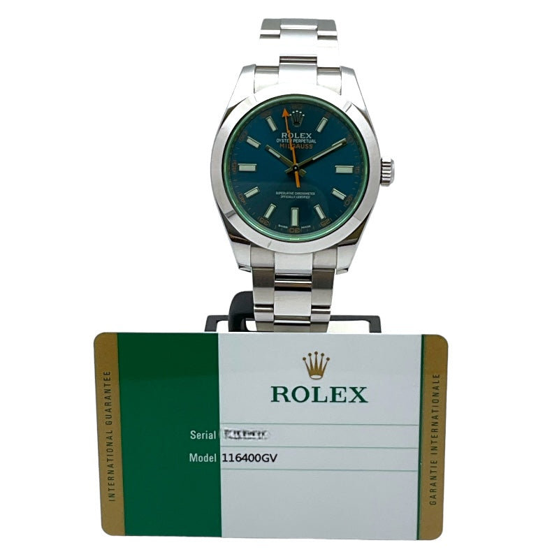 ロレックス ROLEX ミルガウス 116400GV ブルー SS レディース 腕時計