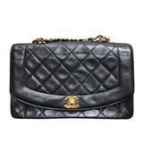 シャネル CHANEL ダイアナ25 A01165 ブラック/GD金具 ラムスキン レディース ショルダーバッグ