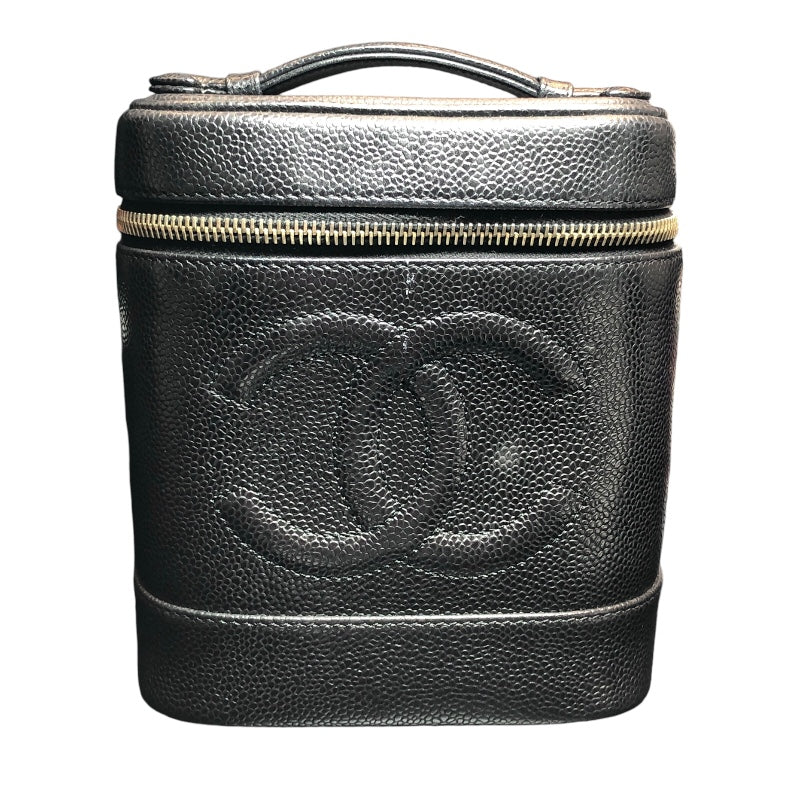 シャネル CHANEL バニティ A01998 ブラック GD金具 キャビアスキン レディース ハンドバッグ