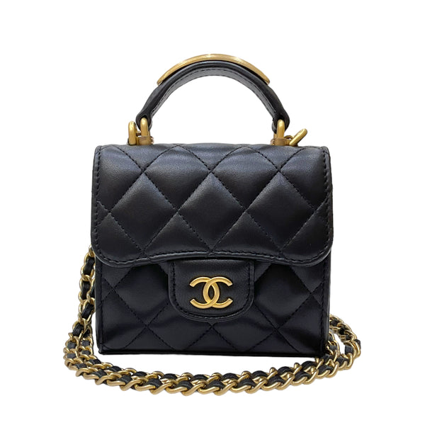 シャネル CHANEL ミニマトラッセ ショルダーバッグ AP2682  ブラック ゴールド金具 ラムスキン レディース ショルダーバッグ