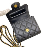 シャネル CHANEL ミニマトラッセ ショルダーバッグ AP2682  ブラック ゴールド金具 ラムスキン レディース ショルダーバッグ