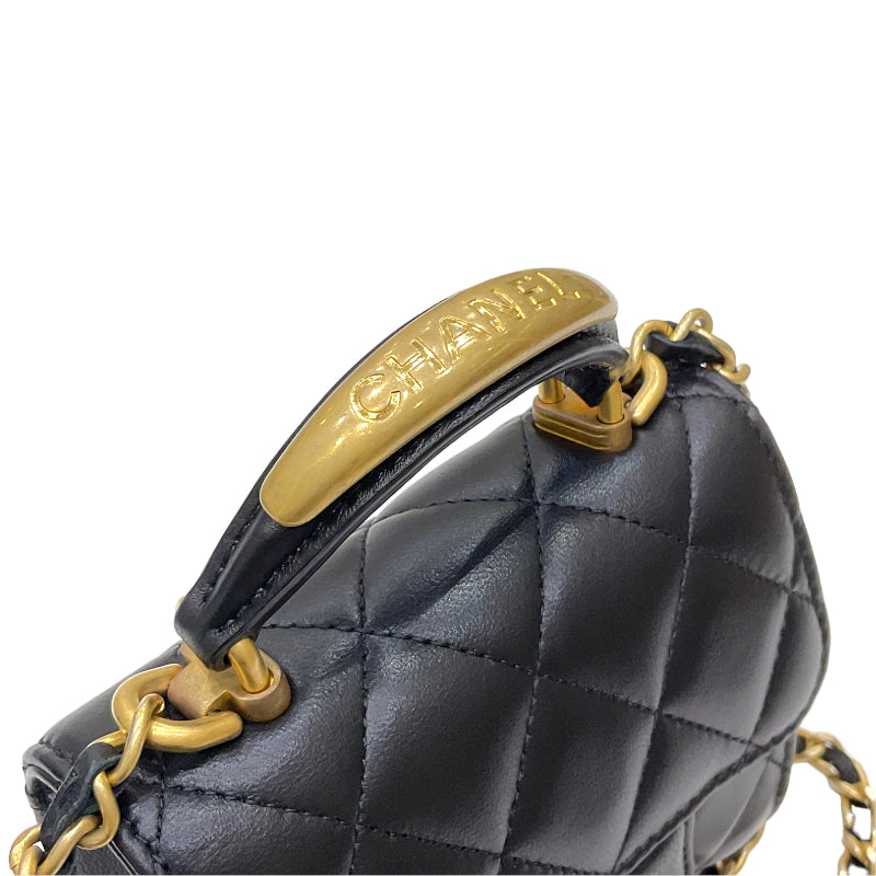 シャネル CHANEL ミニマトラッセ ショルダーバッグ AP2682  ブラック ゴールド金具 ラムスキン レディース ショルダーバッグ