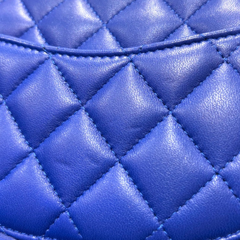 シャネル CHANEL ミニマトラッセ18 A35200 ブルー ゴールド金具 ラム レディース ショルダーバッグ